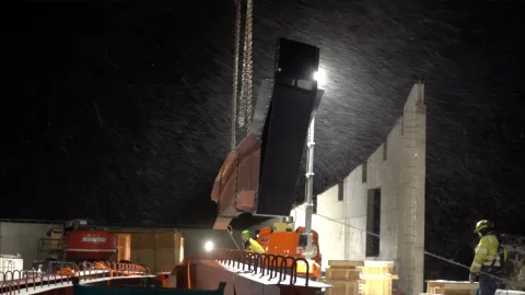 On Location: The First Beam in Place