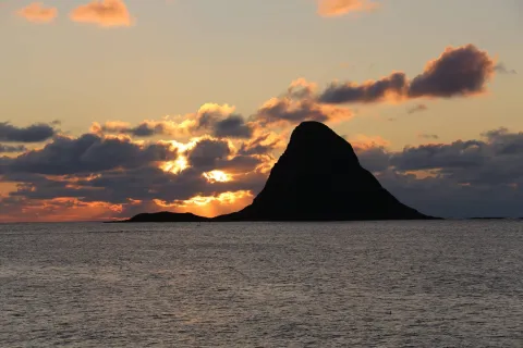 Mountains in the far - sunset